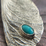 Sycamore Seed Turquoise Pendant