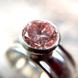 Pink Moissanite Ring