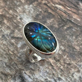 Carved Labradorite Ring