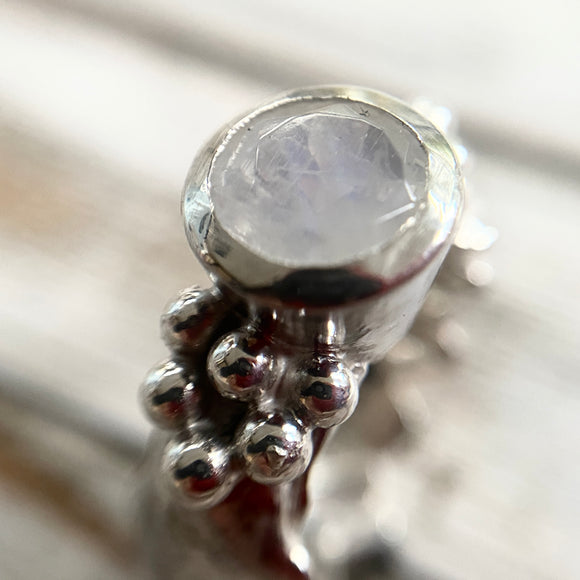 Rainbow Moonstone Ring