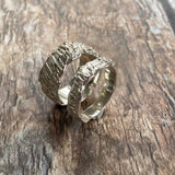 Bark textured ring