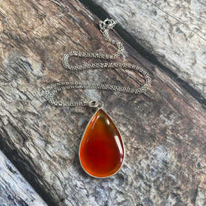 Carnelian Pear Shaped Pendant