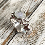 Rainbow Moonstone Ring