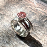 Pink Moissanite Ring