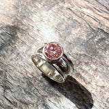 Pink Moissanite Ring