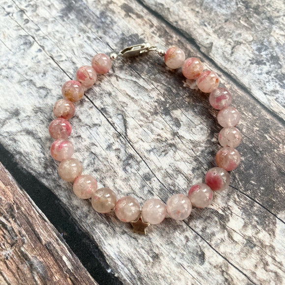 Strawberry Quartz Bracelet