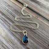 Tear Drop Labradorite Necklace